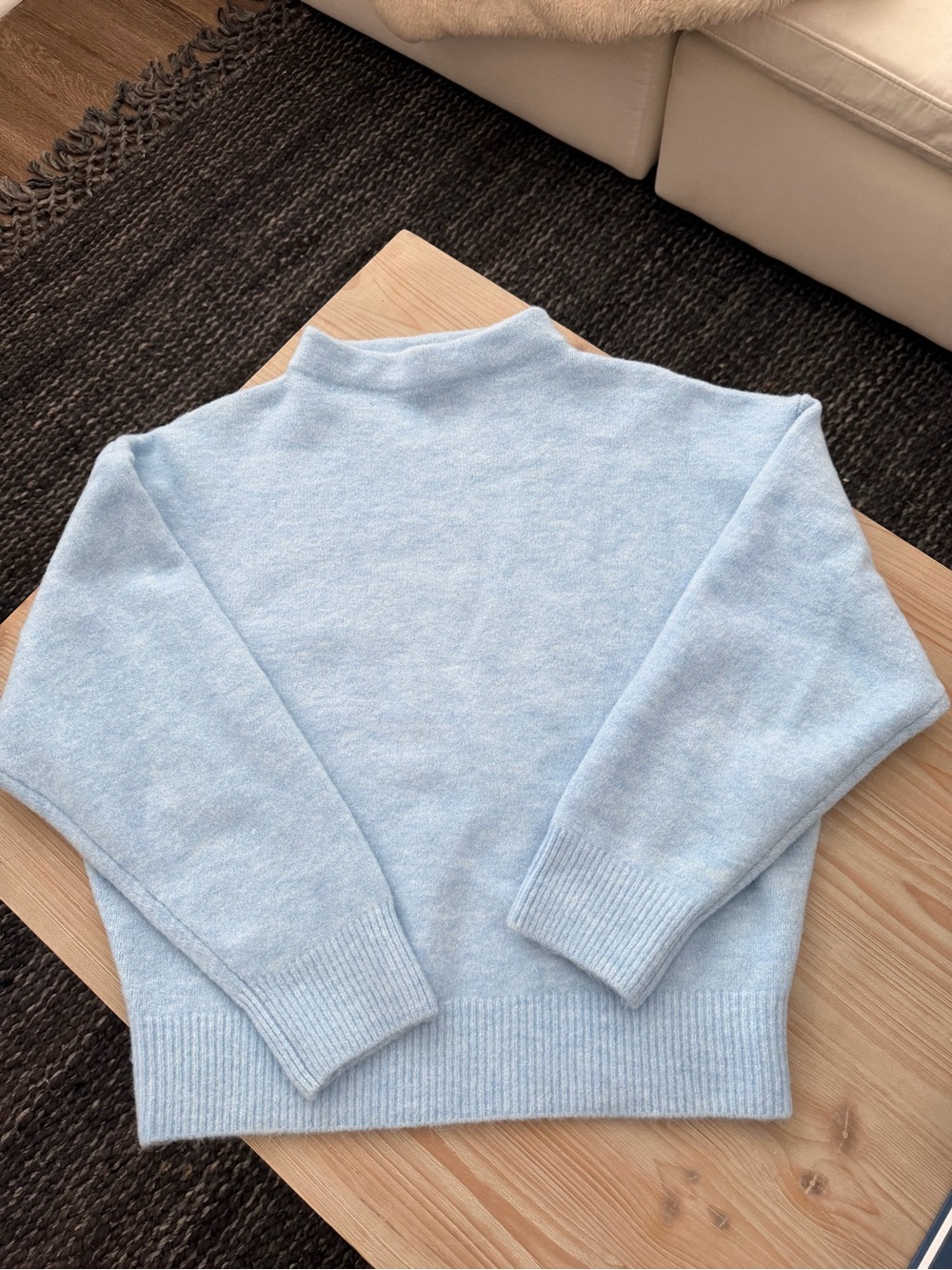 Zara women’s wool blend mockneck sweater